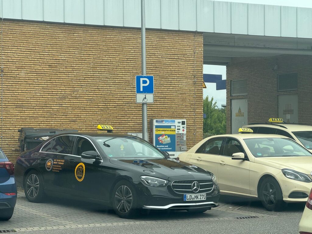 Mk landau taxi parked in taxi stand